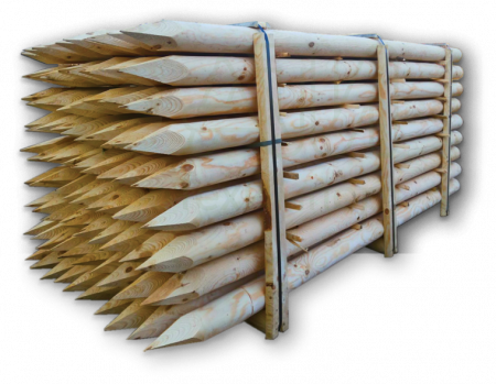 Столбы деревянные оцилиндрованные